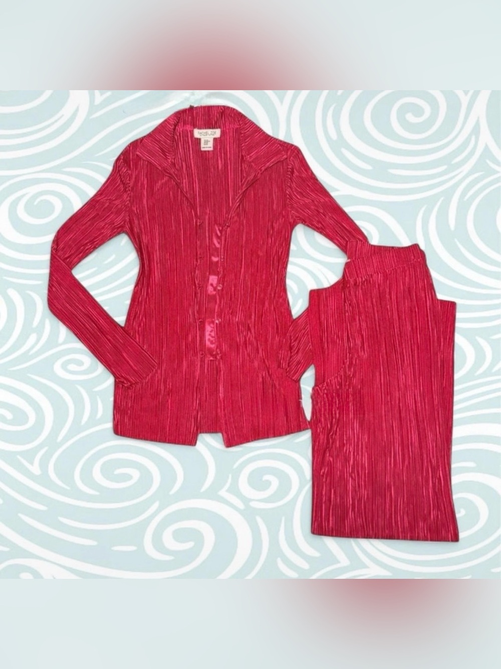 Rachel Zoe Los Angeles New York pleated button up and pleated pants